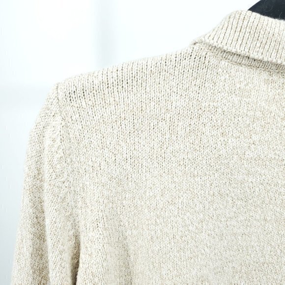 VTG Embroidered Ice Skating Polo Neck Button Cardigan Sweater PL Cotton/… - Picture 5 of 16